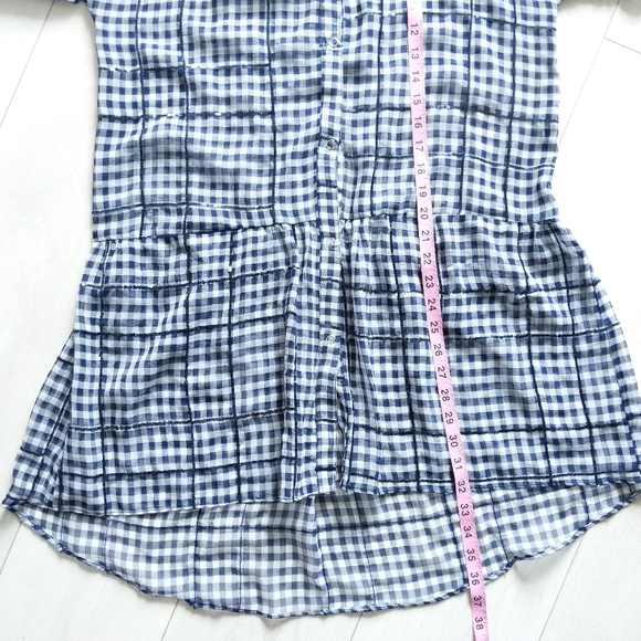 Zara Sheer Gingham Dress - Picture 9 of 12
